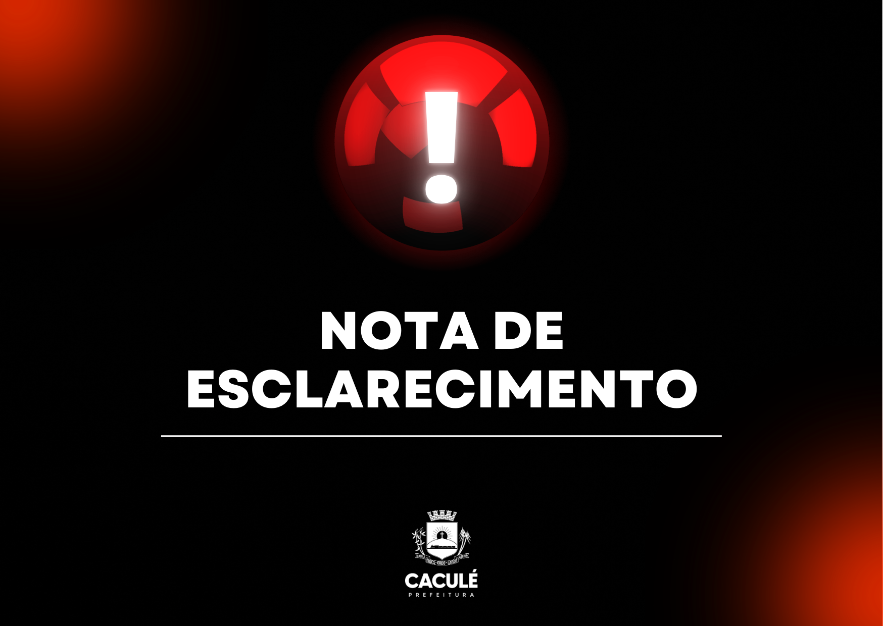 NOTA OFICIAL ESCLARECIMENTO DA SECRETARIA DE SAÚDE